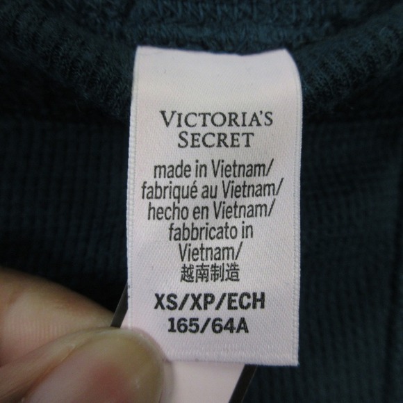 Victoria's Secret Bra Top & Shorts Set XS Blue Waffle Knit Lounge Matching 152 - Picture 7 of 13